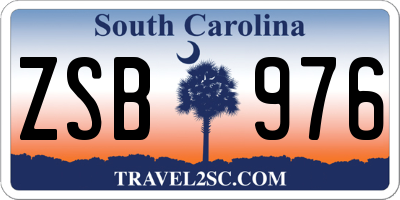 SC license plate ZSB976