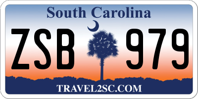 SC license plate ZSB979