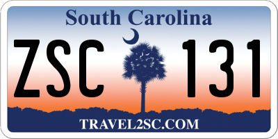 SC license plate ZSC131