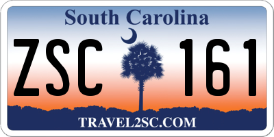 SC license plate ZSC161