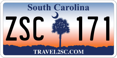 SC license plate ZSC171
