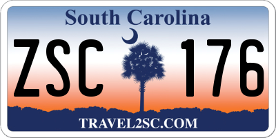 SC license plate ZSC176