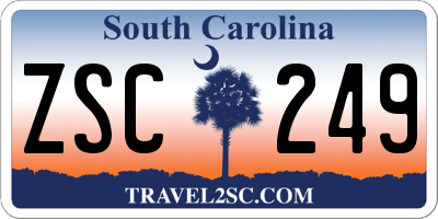 SC license plate ZSC249