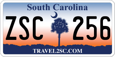 SC license plate ZSC256