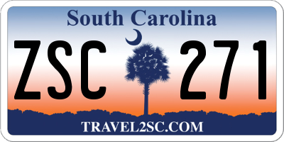 SC license plate ZSC271