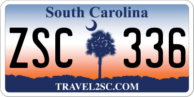 SC license plate ZSC336