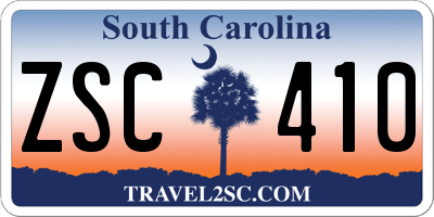 SC license plate ZSC410