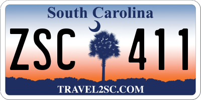 SC license plate ZSC411