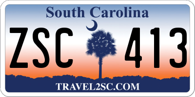 SC license plate ZSC413
