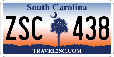 SC license plate ZSC438