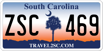 SC license plate ZSC469