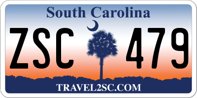 SC license plate ZSC479