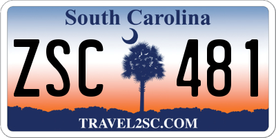 SC license plate ZSC481