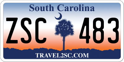 SC license plate ZSC483