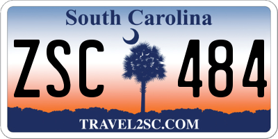 SC license plate ZSC484