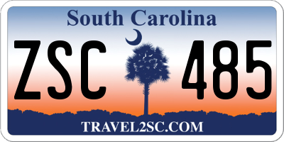 SC license plate ZSC485