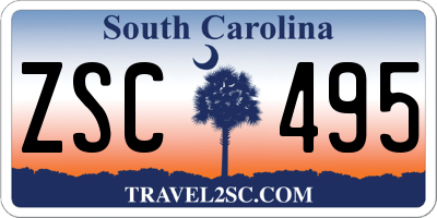SC license plate ZSC495