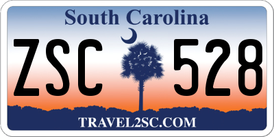 SC license plate ZSC528