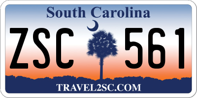 SC license plate ZSC561