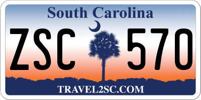 SC license plate ZSC570