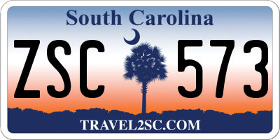 SC license plate ZSC573