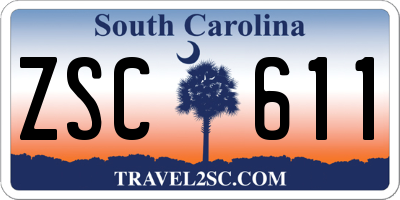 SC license plate ZSC611