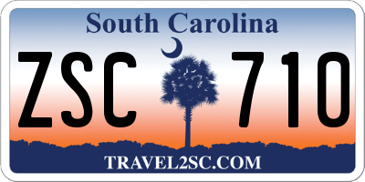 SC license plate ZSC710