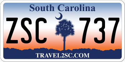 SC license plate ZSC737