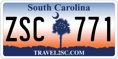 SC license plate ZSC771