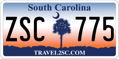 SC license plate ZSC775