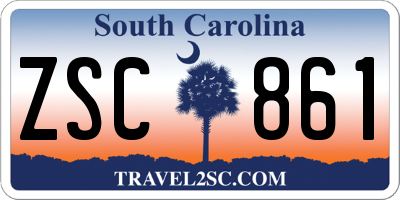 SC license plate ZSC861