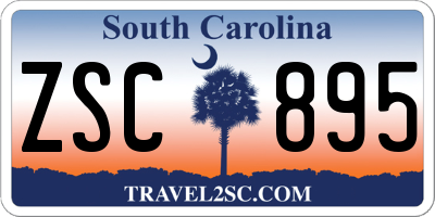 SC license plate ZSC895