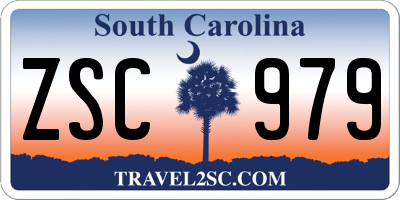 SC license plate ZSC979