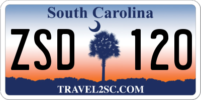 SC license plate ZSD120