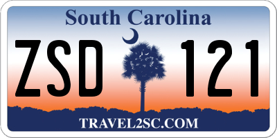 SC license plate ZSD121
