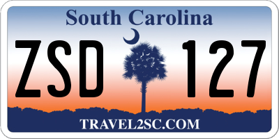 SC license plate ZSD127