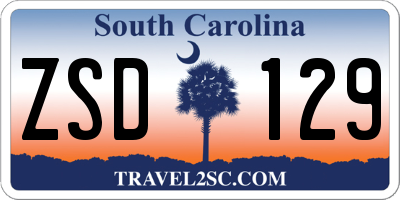 SC license plate ZSD129