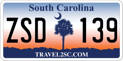 SC license plate ZSD139
