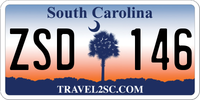 SC license plate ZSD146