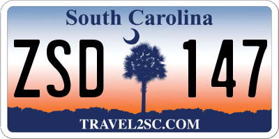 SC license plate ZSD147