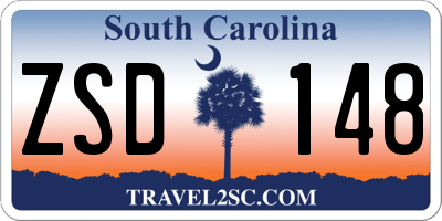 SC license plate ZSD148