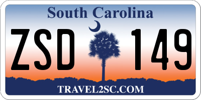 SC license plate ZSD149