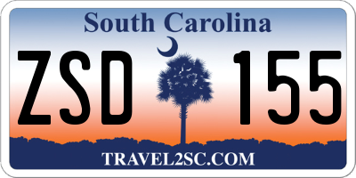 SC license plate ZSD155