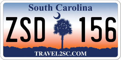 SC license plate ZSD156