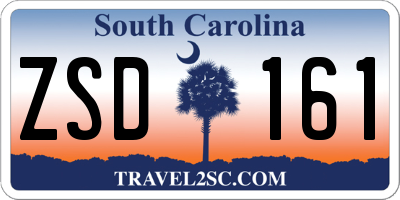 SC license plate ZSD161