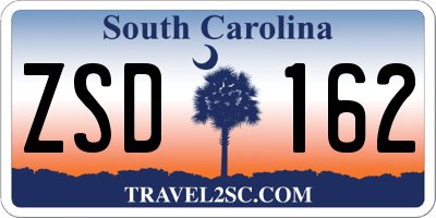 SC license plate ZSD162