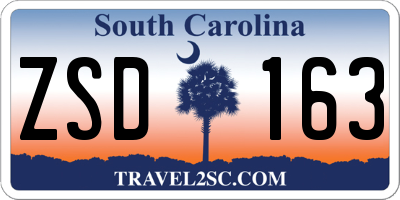 SC license plate ZSD163