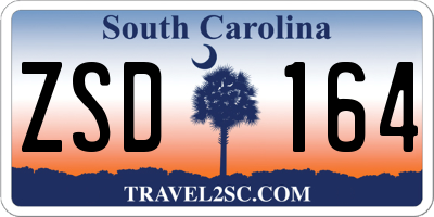 SC license plate ZSD164