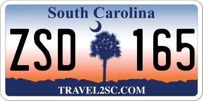 SC license plate ZSD165