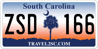 SC license plate ZSD166